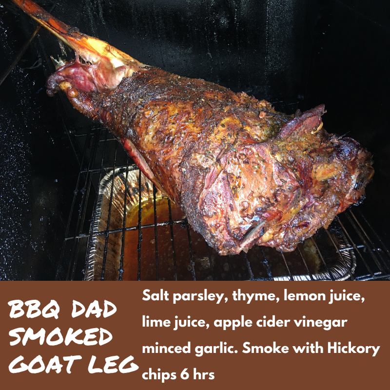 Bbqdad smoked goat leg #celebratebbqdad